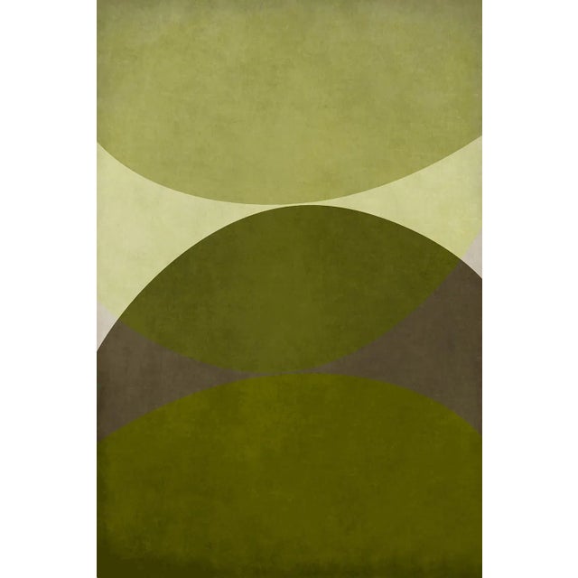 Not Yet Made - Made To Order Avocado Art Mid-Century Modern Diptych "55x40" For Sale - Image 5 of 5