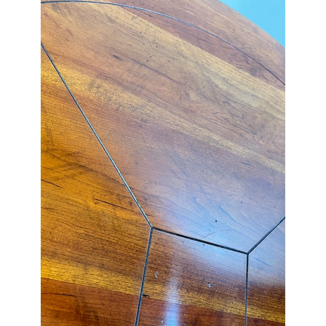 Late 20th Century Pair of Henredon Registry Collection Solid Cherry Regency Drum Tables For Sale - Image 18 of 18