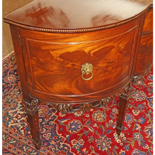 Wood Early 20th Century Batesville Romweber Mahogany Carved Buffet Server Sideboard For Sale - Image 7 of 17