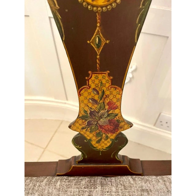 Brown Edwardian Mahogany Decorated Desk Chair For Sale - Image 8 of 18