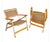 Mid Century Modern Telescope Wicker and Aluminum Folding Armchairs - Set of 2 For Sale - Image 16 of 16