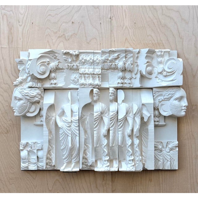 Vintage White Relief Sculpture Panel For Sale - Image 12 of 12