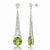 Vintage style peridot earrings silver, gold. Dangle peridot earrings. Cocktail earrings with peridot, Silver Gold-Plated...