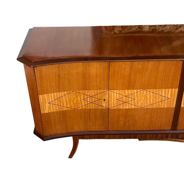 Italian Mid-Century Inlaid Six-Door Sideboard. 1960's. For Sale - Image 16 of 16