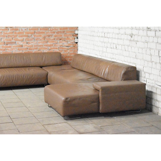 Contemporary Leather Lowland Sofa by Patricia Urquiola for Moroso, Italy, 2000s For Sale - Image 3 of 7