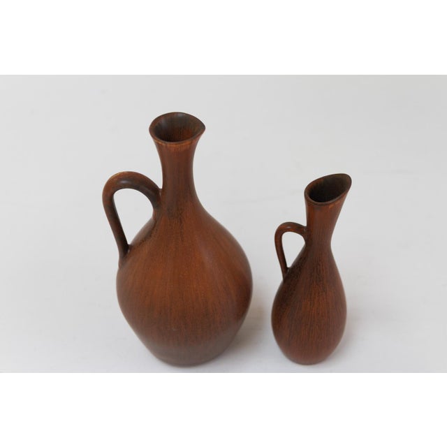 Stoneware Vases by Carl-Harry Stålhane for Rörstrand, Sweden, 1950s, Set of 2 For Sale - Image 9 of 16