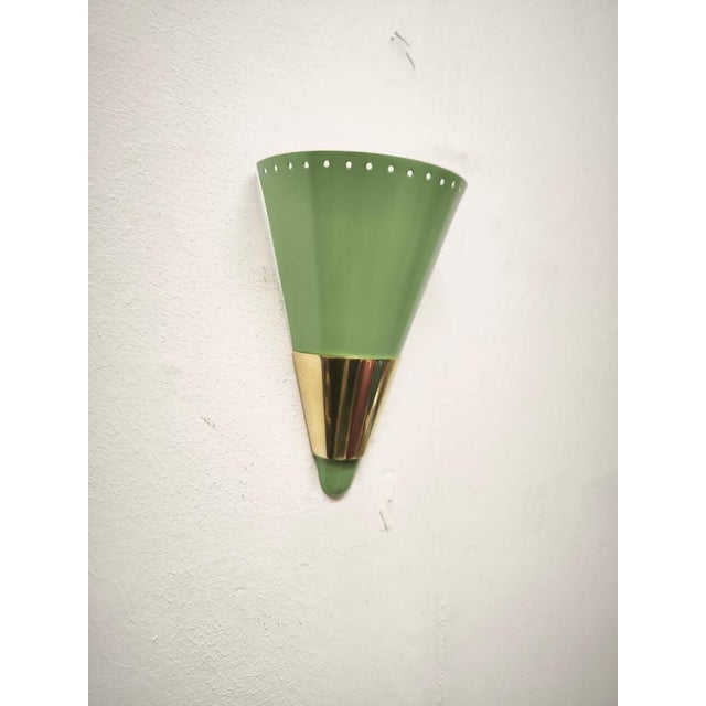 Gold Sputnik Cone Wall Lamp, 1960s For Sale - Image 8 of 10