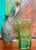 2009 Blenko Antique Green Paper Bag Blown Art Crackle Glass Vase Mid-Century Modern Style For Sale - Image 11 of 12