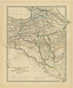 Map of Crossroads from Albania to Assyria, 1880