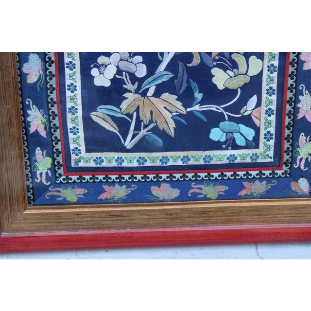 1950s Ornamental Silk Embroidered Painting, China, 1950s For Sale - Image 5 of 10