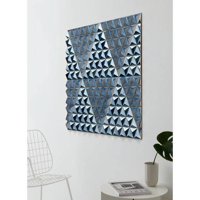 Contemporary Sebastian Welzel, Gis-7 Topographie Blue Phtalo, Cardboard, Limited Edition 3 of 20 For Sale - Image 3 of 6