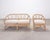 John McGuire Pair of McGuire Organic Modern Cerused Twisted Rattan Settee and Lounge Chair For Sale - Image 4 of 18