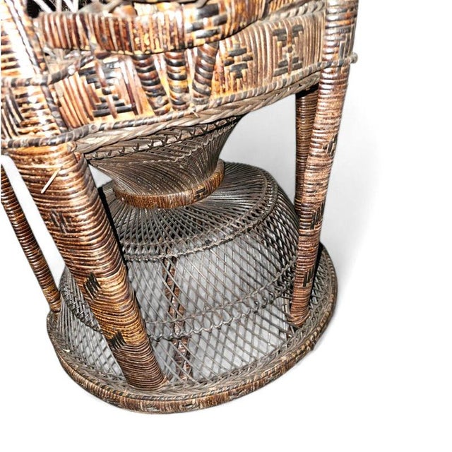 Wicker Peacock Chair from Kok Maison, 1970s For Sale - Image 4 of 10