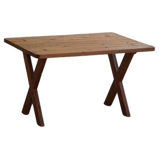 Mid-Century Modern Swedish Pine Desk by Roland Wilhelmsson, 1960s For Sale
