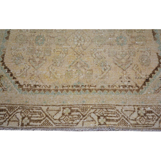 Vintage Turkish Hand Knotted Wool Rug, 3'x9'4'' For Sale - Image 4 of 5