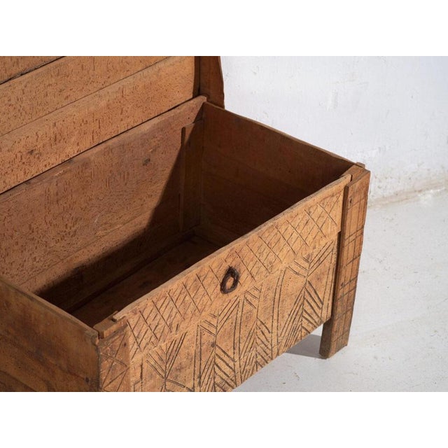 Transylvanian Carved Beech Chest For Sale - Image 6 of 13