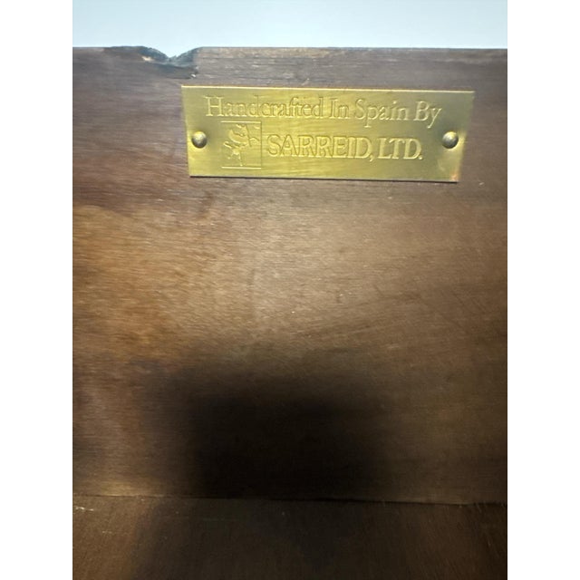 Vintage Sarreid Ltd. Spanish Brass-Clad Two-Drawer Campaign Chest For Sale - Image 11 of 11