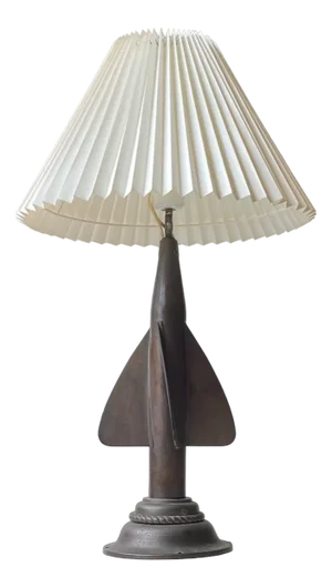 Maritime Brass Log Spinner Converted to Table Lamp from T. W. Walker, 1890s