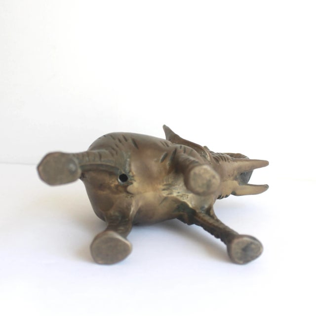 Vintage Brass Elephant For Sale - Image 4 of 8