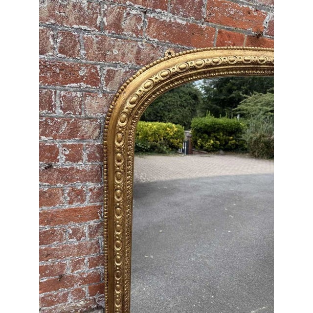 W: 158cm (62.2")h: 164cm (64.6")d: 7cm (2.8") a stunning large antique english 19th century carved wood & gesso arched top...
