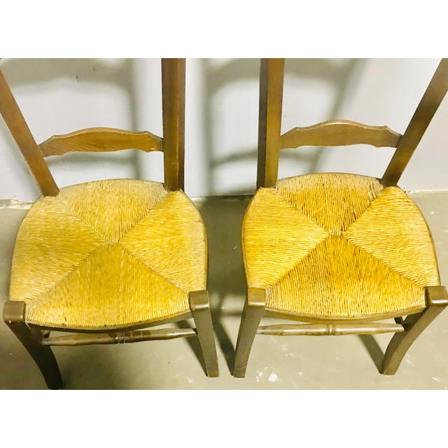 Vintage Mid Century Shaker Shawl Chairs- a Pair For Sale - Image 4 of 12