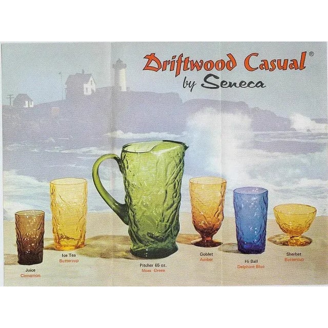 Circa 1960 Seneca Glass "Driftwood" Casual Footed Dessert Cups – Set of 6 For Sale - Image 12 of 13