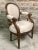 Louis XVI Style Carved Walnut Armchair with Beige Upholstery For Sale - Image 6 of 11