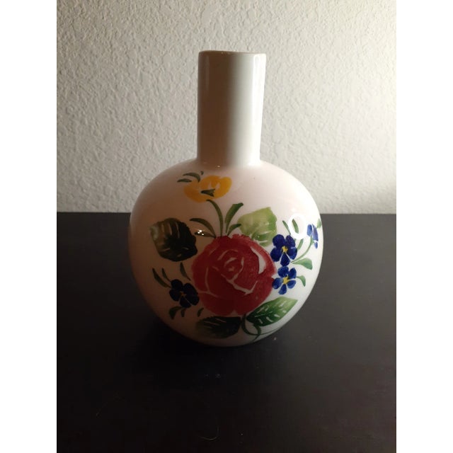 Ceramic 1970s Hand-Painted Porcelain Vase by Bresolin, Italy For Sale - Image 7 of 7