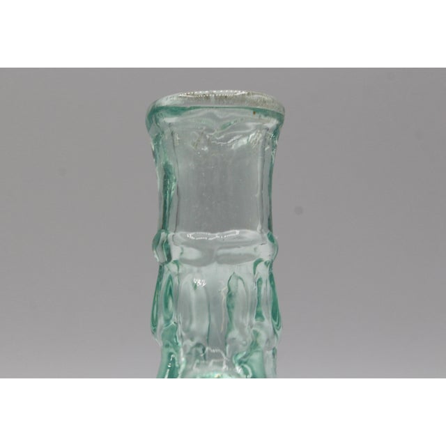 Glass C. 1840s American Aquamarine Glass Cologne Bottle For Sale - Image 7 of 8