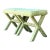 Vintage X Bench in Quadrille Alan Campbell “Zig Zag” For Sale