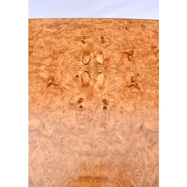 Chestnut Milo Baughman for Directional American Mid-Century Ash Burl Game Table For Sale - Image 8 of 16
