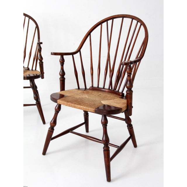 Vintage Windsor Armchair Set of 4 For Sale - Image 6 of 18