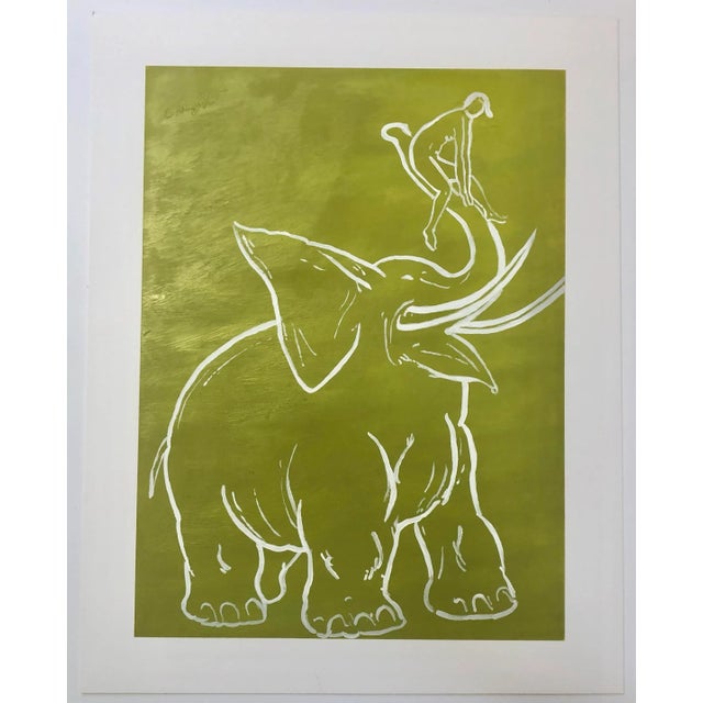 Illustration “Circus Trainer” Original Painting on Paper Signed by the Artist For Sale - Image 3 of 3