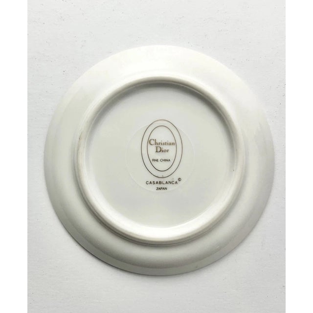 White 1990s Christian Dior "Casablanca" Porcelain Table Lighter & Round Ashtray Set For Sale - Image 8 of 16