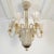 Tall Mid-Century Murano glass chandelier, attributed to Venini, Italy 1960s. The chandelier is made of a white and brown...