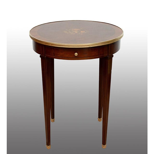 Wood Antique Napoleon III Side Table in Mahogany with Gilded Bronze Elements, France, 19th Century For Sale - Image 7 of 7