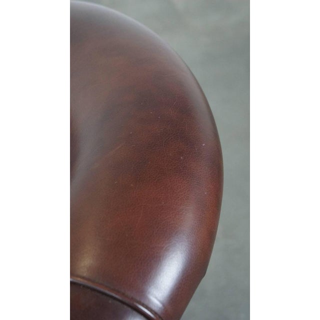 English Style Club Chair in Cowhide Leather For Sale - Image 10 of 14