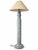 1980s Postmodern Blue-Gray Twisted Column Floor Lamp With Cream Empire Shade For Sale - Image 9 of 14