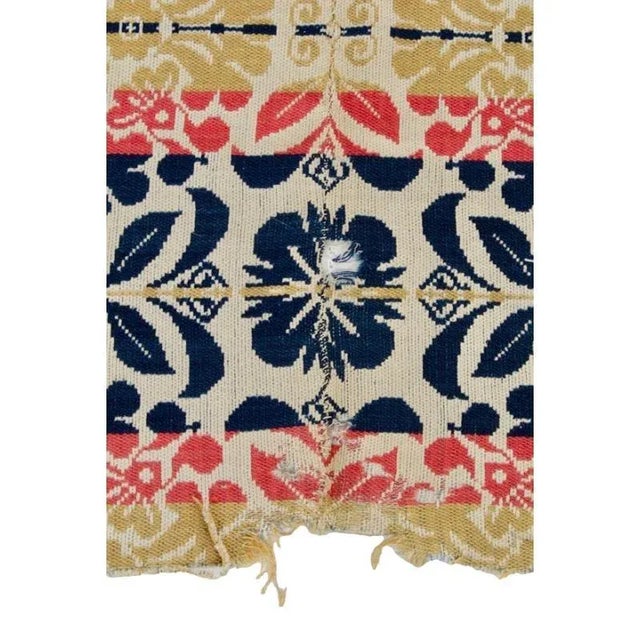 Mid 19th Century Floral Medallion Jacquard Signed Coverlet For Sale - Image 12 of 12