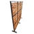 Salvaged teak wood panel and iron screen / room divider. Stunning wood tones and grain showcased in a raised textured...