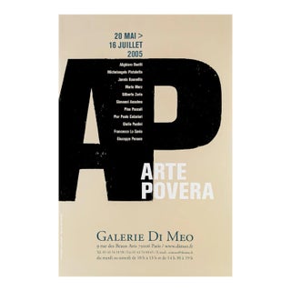Vintage Exhibition Poster Arte Povera - Galerie Di Meo Paris 2005 2005 For Sale