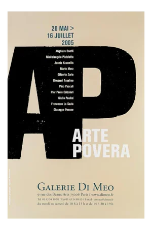Vintage Exhibition Poster Arte Povera - Galerie Di Meo Paris 2005 2005