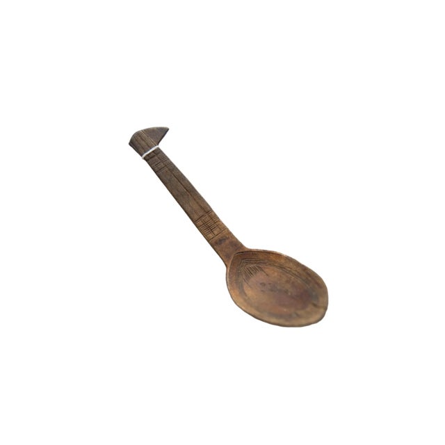 Wood Vintage African Wooden Spoon For Sale - Image 7 of 7