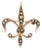 Late 19th Century Victorian 10k Fleur De Lis Natural Seed Pearls Pin With Watch Hook For Sale