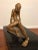 Gold Female Nude Sculpture on a Mirrored Pedestal For Sale - Image 8 of 12