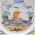 French Peint Main Studio Faience Plate With Hand-Painted Sailboat Scene For Sale - Image 4 of 11