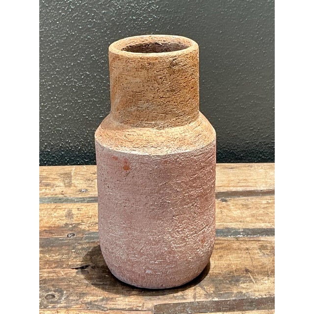 Peach Vintage Studio Pottery Vase For Sale - Image 8 of 14