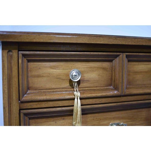 Mid Century Transitional 6-Drawer Chest With Brass Hardware by White Furniture For Sale - Image 12 of 16