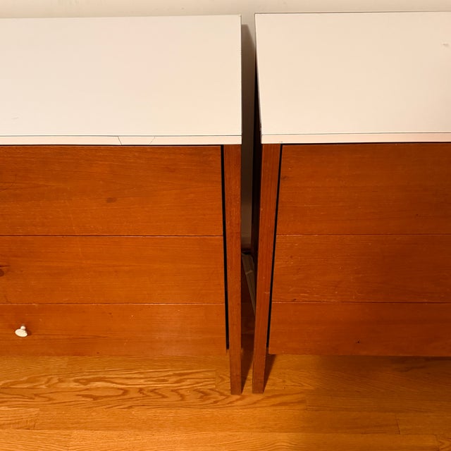 Pair 1950s Florence Knoll 3-Drawer Dressers, 225-1 For Sale - Image 9 of 13