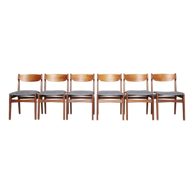 Teak Dining Chairs by Erik Buch for Anderstrup Møbelfabrik, 1960s, Set of 6 For Sale